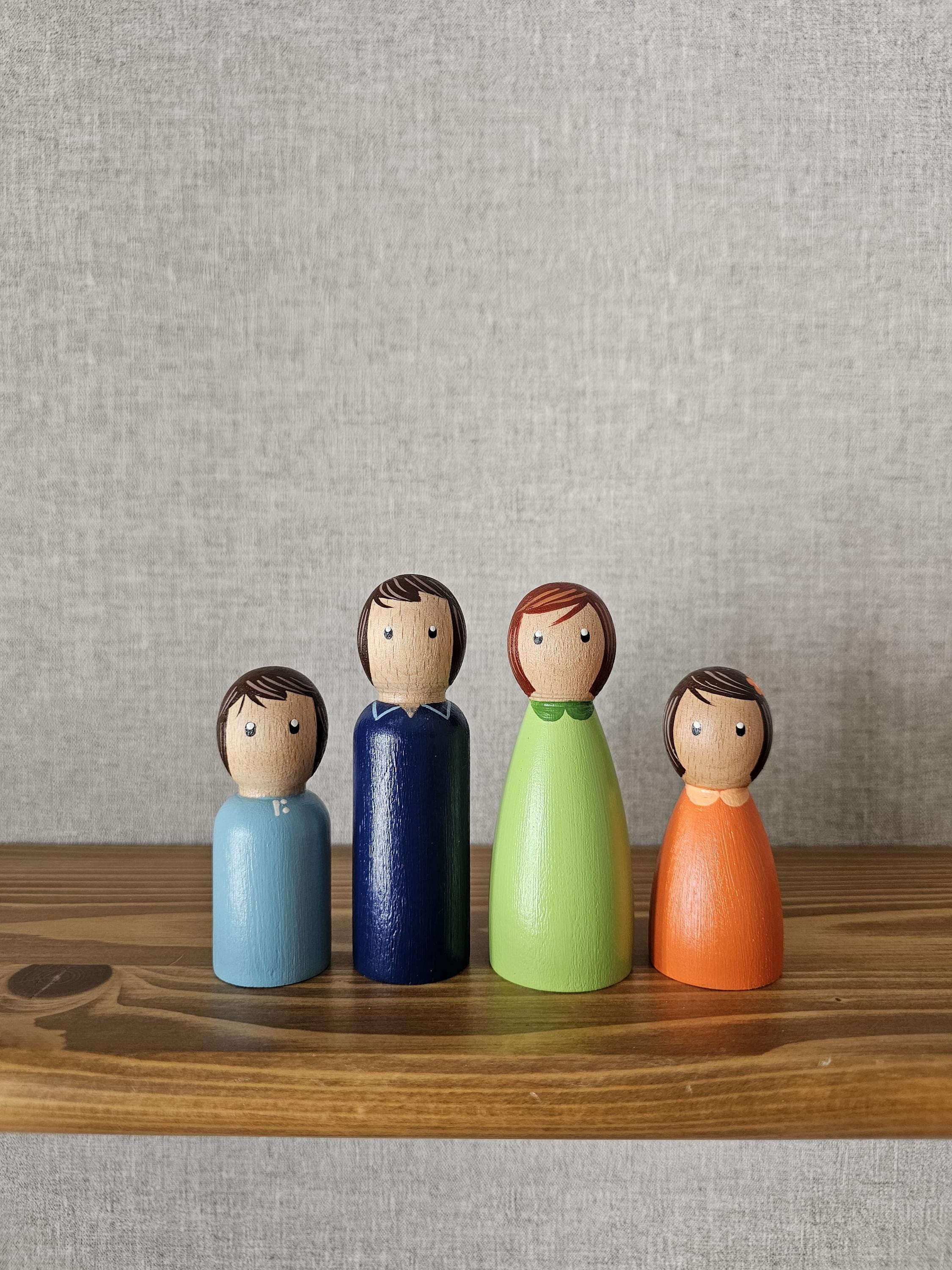 Wooden Family Set Wooden Peg Dolls Kmart PlanToys PlanSpace