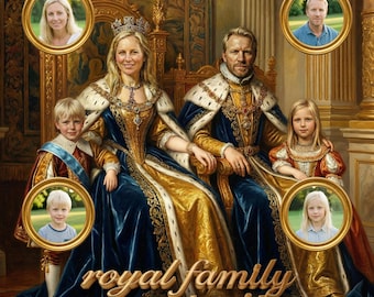 Custom Royal Family Renaissance Portrait from Photo (Digital File)