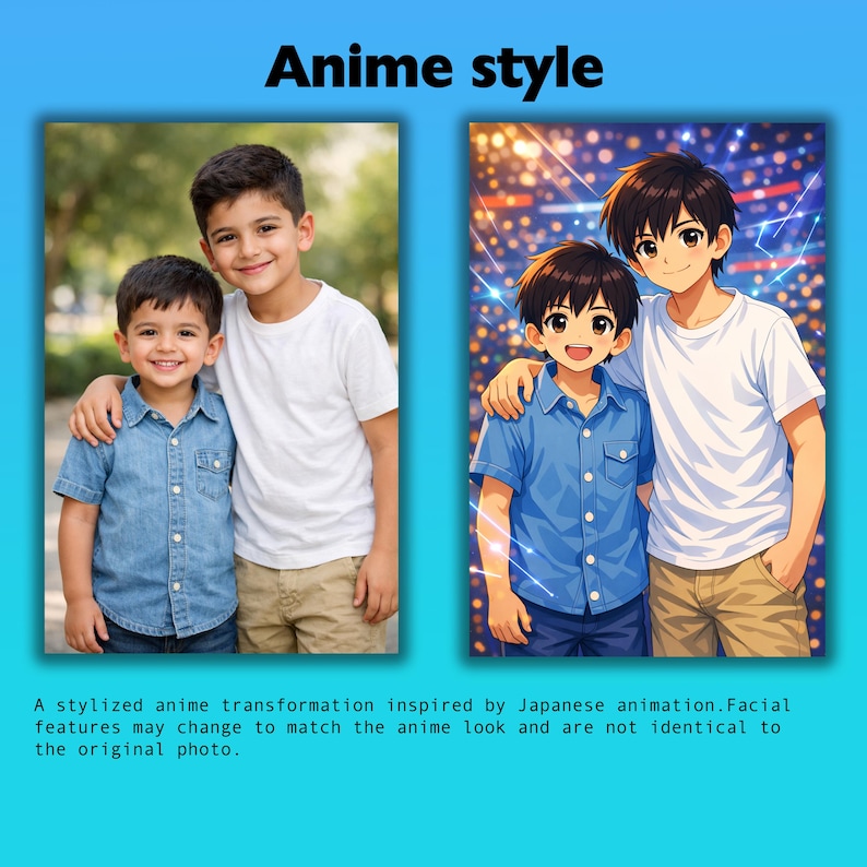 Personalized Trading Card With Your Photo Custom Birthday Photo Art Card Proposal Invitation Wedding Anniversary Engagement Gift Idea Anime style