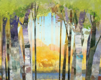 Birch Journey 002: Fine Art Giclee LIMITED EDITION 30