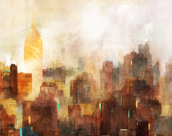 Sunset City 01: Giclee Fine Art Print