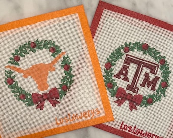 Texas Football Weihnachtskranz Nadelspitze Leinwand : Weihnachten DIY Craft - TxAM Red River UT