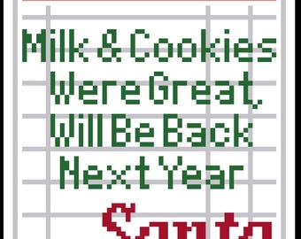 Christmas Check Santa’s Cookies Nadelspitze Leinwand: DIY Anfänger Handwerk