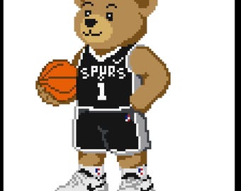 NBA San Antonio Spurs inspirierte Nadelspitze Leinwand: DIY Anfänger Handwerk