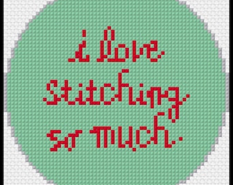Ich liebe Sticken – Stickvorlage: Bastelset für Anfänger