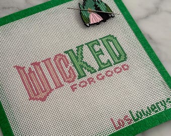 Wicked for Good / Wicked / Zauberer von Oz / Pink / Grüne Nadelspitze Leinwand : DIY Anfänger Handwerk