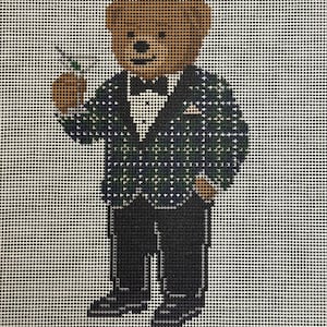 Nostalgische Martini / Ralph Lauren Bear Nadelspitze Leinwand: DIY Anfänger Handwerk
