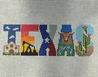 Texas-Buchstaben-Stickvorlage: DIY-Bastelprojekt für Anfänger