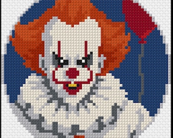 Halloween-Horrorfilm inspirierte Stickvorlage: ES / Pennywise