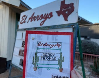 El Arroyo / Austin Tx / Weihnachtsstickerei Leinwand : DIY Anfänger Handwerk