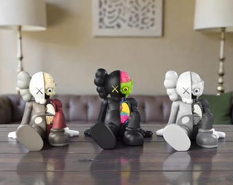 Dissected Companion Sitting Figure Modern Art Sculpture Hype Decor Collectible Gift