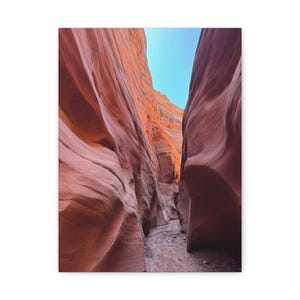 Stretched Canvas Print, Desert Canyon Wall Art, Nature Decor, Home Office Wall Hanging, Unique Gift, Eco-Friendly Wall Art