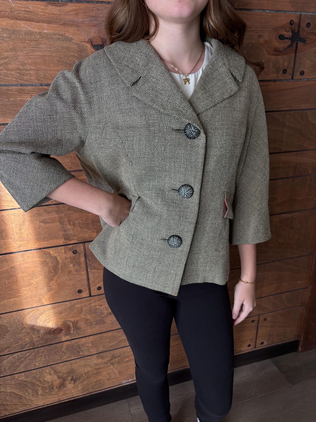 1950s Forstmann Wool Jacket | Union Made Vintage Cropped Coat | Red ...