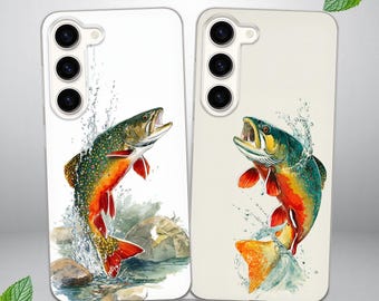 Trout Fish Phone Case for Samsung S25 FE, S24, S23, S22, S20, fits Samsung A16, A56, A15, A54, A55, A36, A35, A14, A17
