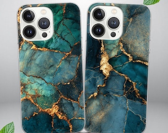 Funda de mármol de lujo con diseño Kintsugi para iPhone 17, 16 Pro Max, 15 Plus, 14, 13, 12, 11, XS para Pixel 10, 9 Pro, 7A, 6, 8 Pro.