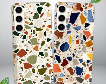 Colorful Terrazzo Phone Case for Samsung S26, S25 FE, S24, S23 Ultra, S22, S20 fits Samsung A16, A17, A56, A15, A54, A55, A36, A35, A14, A17