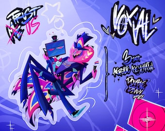 Hazbin Hotel VoxVal (Upgraded Version) | Acrylic keychain | 3 inch | Double sided epoxy
