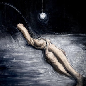Oil Painting ‘Figure Beneath Light’
