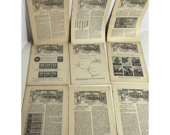 Antique UNITED STAMP COMPANY Herald Monthly Journal Lot 1914