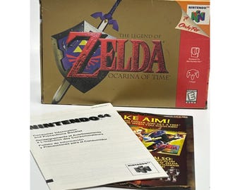 Legend of Zelda Ocarina of Time Nintendo 64 N64 CE Box & Inserts