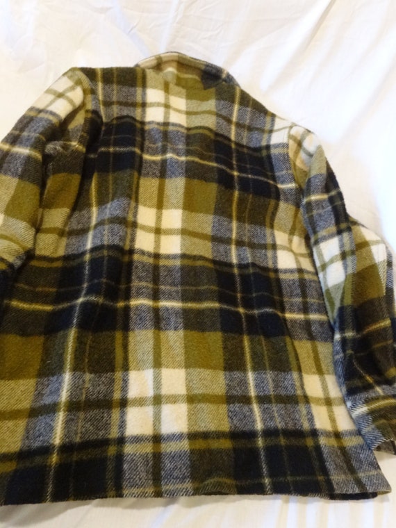 Vintage 60s Woolrich Plaid Wool Flannel Shacket J… - image 10