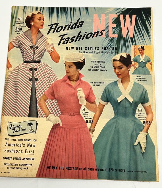 Vintage 1950s FLORIDA FASHIONS Ladies Dress Catalog Women's Fashion - Etsy Vintage 1950s FLORIDA FASHIONS Ladies Dress Catalog Women's Fashion - Etsy