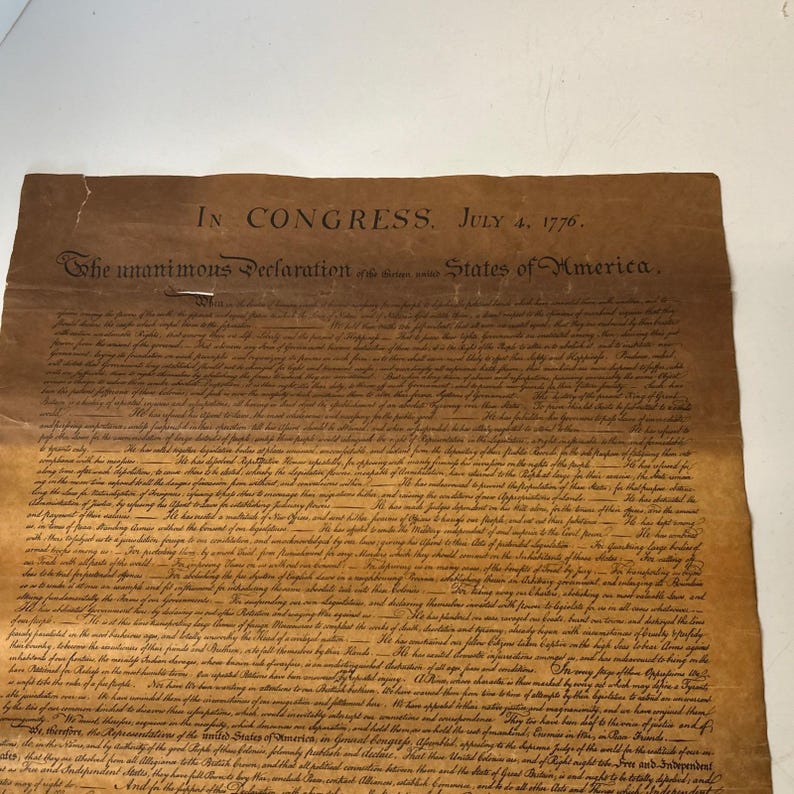 Antique Declaration Format Antique Declaration of Independence 15 1/2