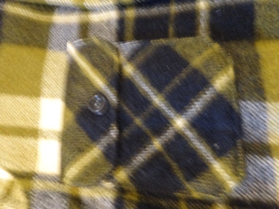 Vintage 60s Woolrich Plaid Wool Flannel Shacket J… - image 5