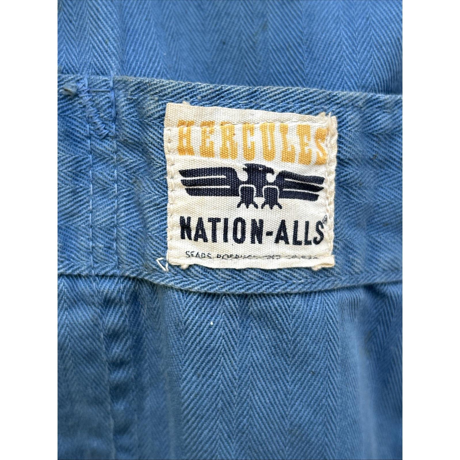 Vintage Sears Roebuck Nation-alls Union Blue Work Coveralls Mens