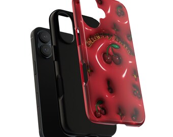 Robuste Hüllen, Handyhülle mit Kirschblasen-Motiv, iPhone-Hülle mit Kirschmuster, Valentinstag