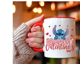 Valentine's Day Stitch Mug | Accent Coffee Mug 11oz 15oz