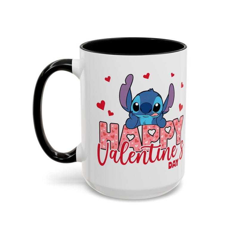 Stitch-Tasse zum Valentinstag | Kaffeetasse mit Akzenten, 325 ml / 440 ml Bild 6