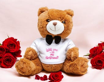 Valentinstagsgeschenk, „Du bist meine Freundin“-Teddybär-Plüschtier