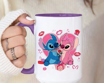Valentine Stitch and Angel Mug | Coffee Mug