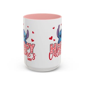 Stitch-Tasse zum Valentinstag | Kaffeetasse mit Akzenten, 325 ml / 440 ml Bild 3