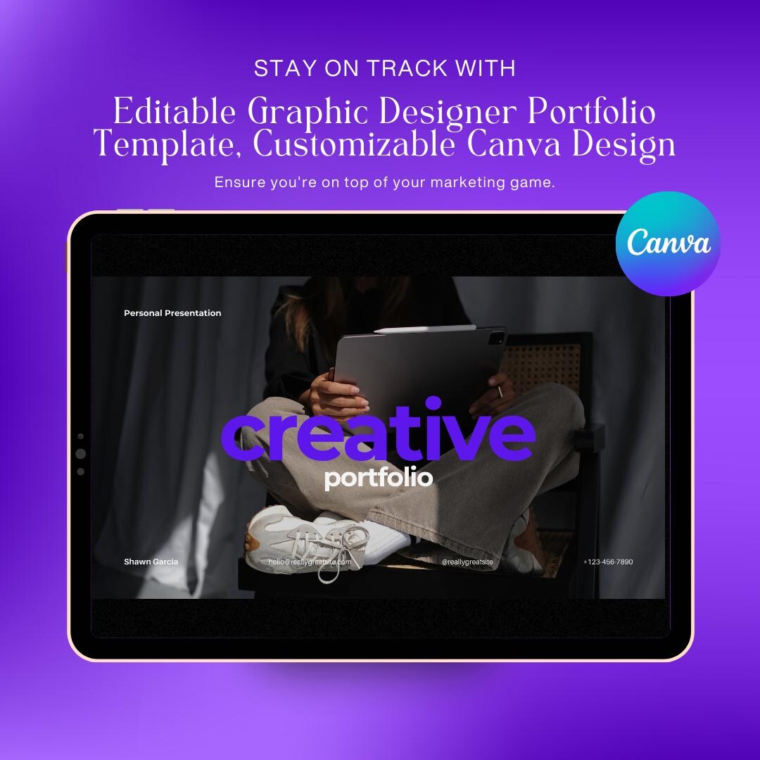 Graphic Designer Portfolio Template | Professional Canva Design ...