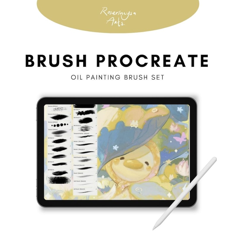Oil Painting Brush Set for Procreate: Texture & Watercolor (digital ...