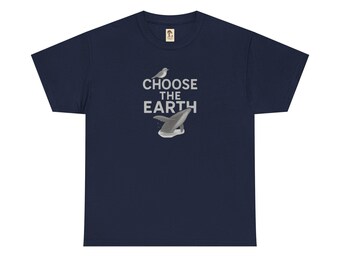 Nature T-Shirt | Choose the Earth | Unisex | Short Sleeve | Animal Print | Wilderness | Cotton Blend | Gift | Sports Shirt