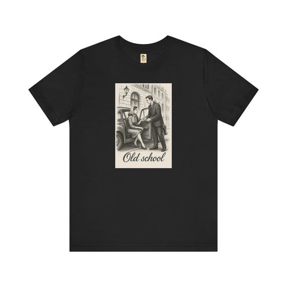 Vintage - Old School Grafik-T-Shirt, Unisex-T-Shirt, Shirt im Retro-Stil, coole Freizeitkleidung, Geschenk für sie und ihn, Paar, Gentleman