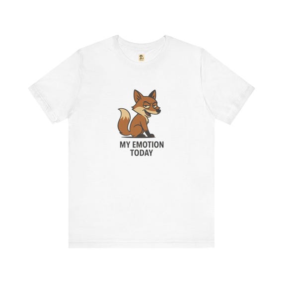 Emotionen - Fuchs Shirt, Unisex T-Shirt, lustiges Grafik-T-Shirt, Geschenk für Tierliebhaber, süßes Kurzarm-Shirt