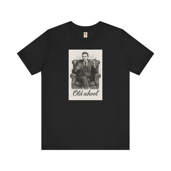 Vintage - Old School Unisex-T-Shirt, Vintage-Grafik-T-Shirt, Kleidung im Retro-Stil, Geschenk für sie und ihn, stilvolle Freizeitkleidung