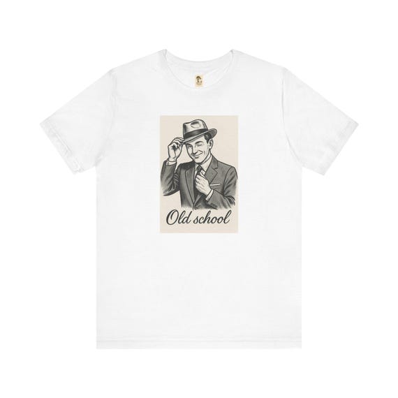 Vintage - Old School Vibe T-Shirt, Hut Grafik T-Shirt, Retro Style Bekleidung, Klassische coole Mode, Perfektes Geschenk für Männer