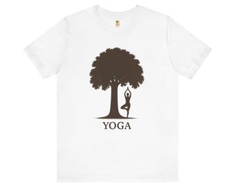Camiseta de yoga | Naturaleza | Unisex | Manga corta | Calma | Atención plena | Mezcla de algodón | Regalo | Camiseta deportiva