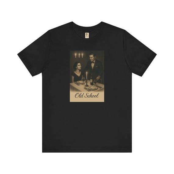 Vintage - Unisex-T-Shirt im Old-School-Stil, Retro-Grafik-T-Shirt, Herbstmode-Shirt, Freizeit-Outfit-Oberteil, Geschenk für Sie/Ihn