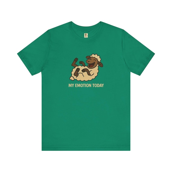 Lustiges Emotionen - Schaf Shirt, Unisex T-Shirt, niedliches Tier-Humor-Shirt, Geschenk, Freizeitkleidung