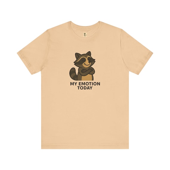 Emotionen - Waschbär Shirt, Süßes T-Shirt, Unisex-T-Shirt, lustiges Tier-Shirt, Geschenk für Tierliebhaber, süßes Grafik-T-Shirt
