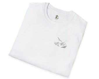 Camiseta deportiva | Estilo lápiz | Ola de montaña | Deslizamiento | Algodón/100 % algodón | Manga corta | Ropa informal | Camiseta deportiva | Idea de regalo