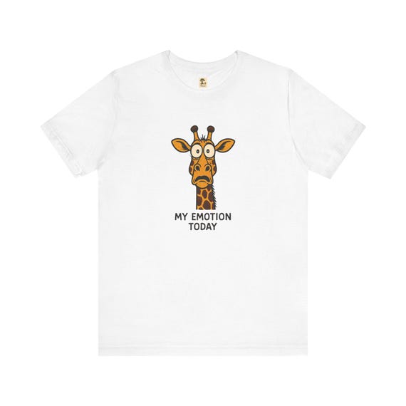 Emotionen - Giraffen Shirt, T-Shirt, Unisex-Kurzarm-T-Shirt, Freizeitkleidung, perfektes Geschenk für Tierliebhaber, Alltag, Geburtstag