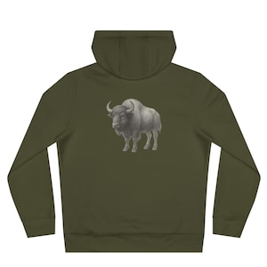 Sweatshirt Bison | Unisex | Langarm | Natur Geschenk | Bequem & Modisch | Tier Hoodie | Wildnis | Baumwollgemisch/Cotton-mix