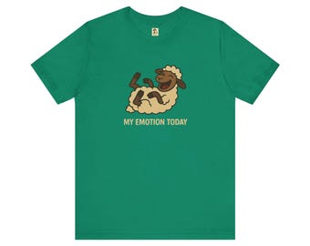 TShirt Emotion | Schaf | Unisex | Lustiges Tier-Shirt | Baumwolle/Cotton | Geschenk für Tierliebhaber | Lässiges Oberteil